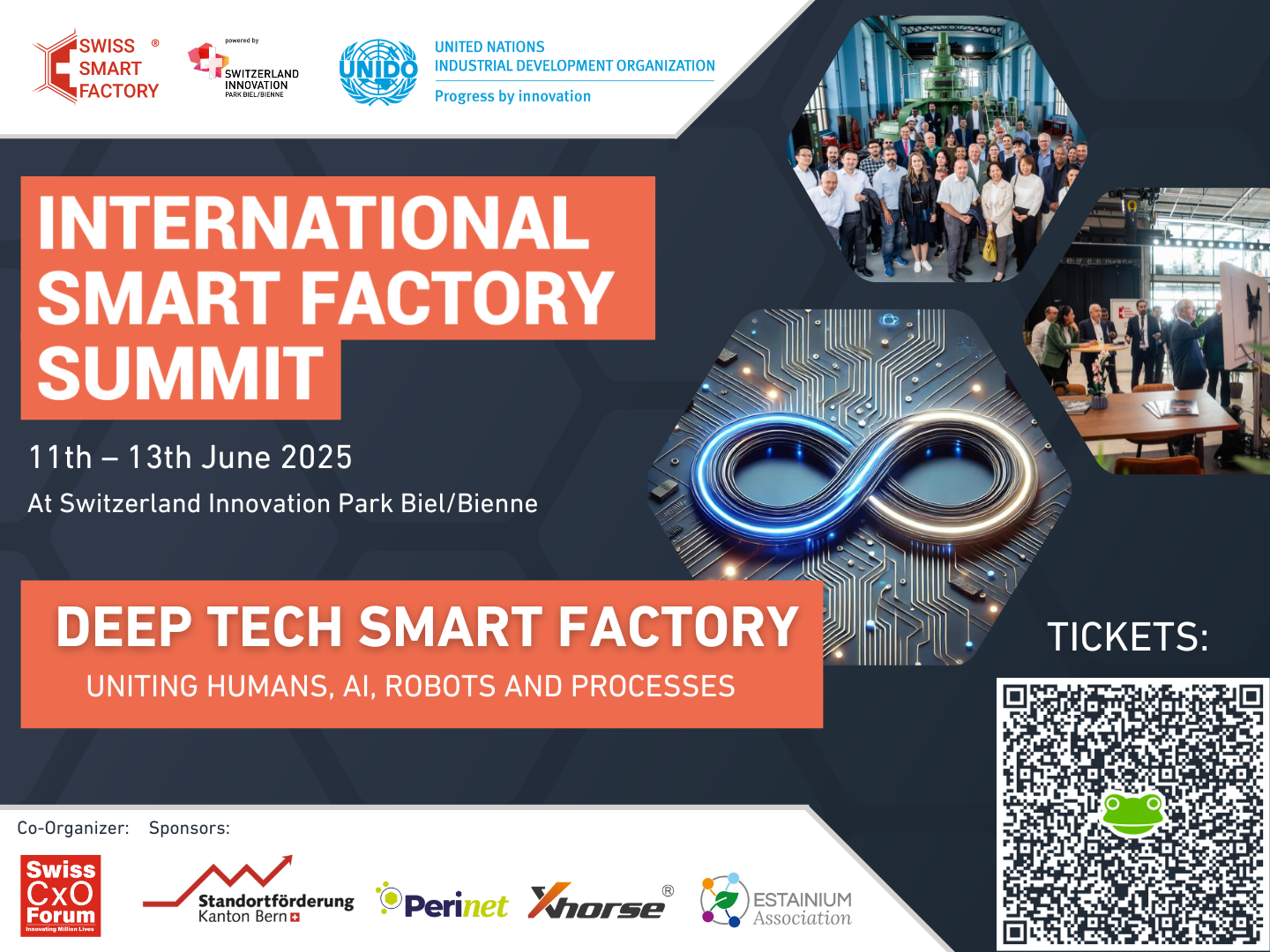 Join us at the 6th International Smart Factory Summit 2025 in Biel/Bienne, Switzerland. This year's theme is: Deep Tech Smart Factories - Uniting Humans, AI, Robots and Processes